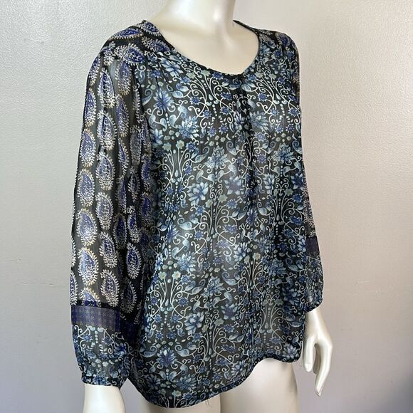 Lucky Brand Botanical Paisley Sheer Long Sleeve
Buttoned Blouse large multimedia - Picture 3 of 8